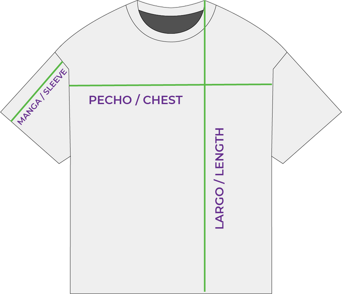 Diagrama de medidas — Playera Oversize